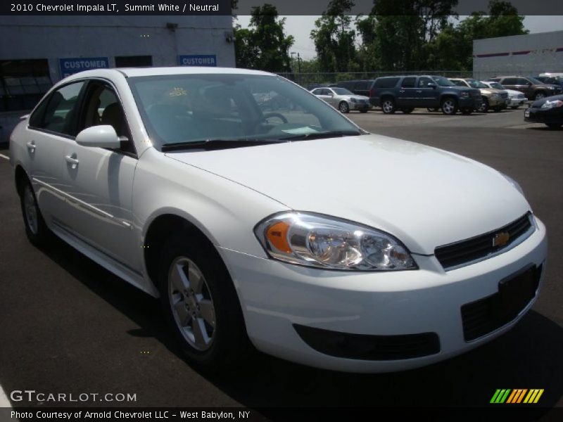 Summit White / Neutral 2010 Chevrolet Impala LT