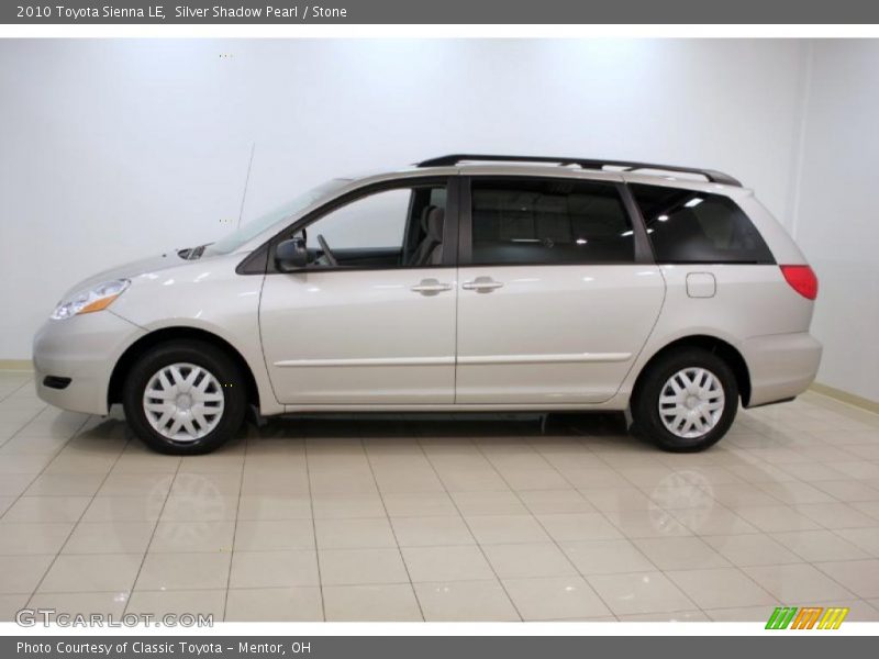 Silver Shadow Pearl / Stone 2010 Toyota Sienna LE