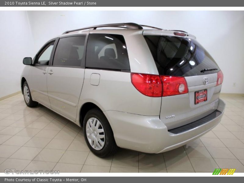 Silver Shadow Pearl / Stone 2010 Toyota Sienna LE