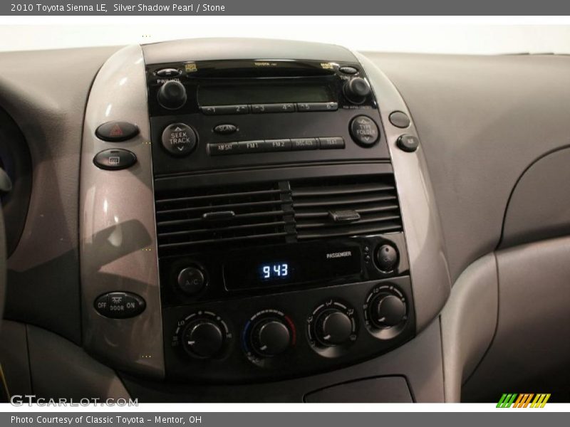 Silver Shadow Pearl / Stone 2010 Toyota Sienna LE
