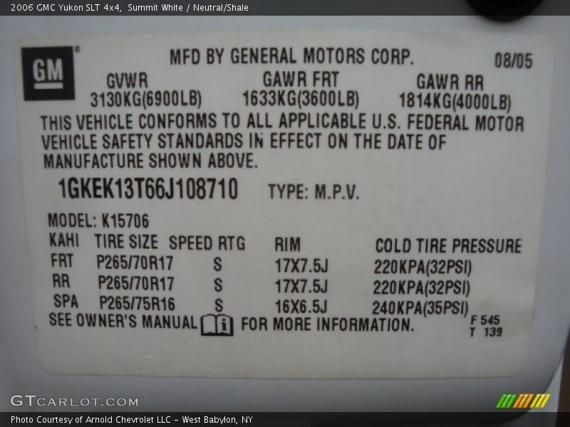 Summit White / Neutral/Shale 2006 GMC Yukon SLT 4x4