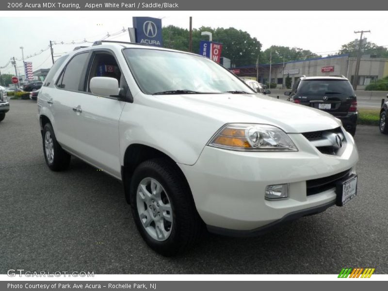 Aspen White Pearl / Saddle/Black 2006 Acura MDX Touring
