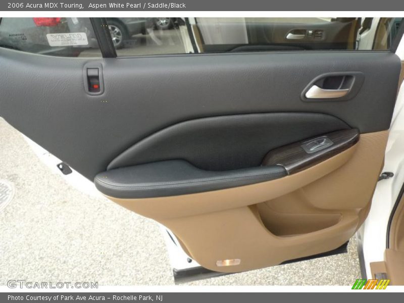 Aspen White Pearl / Saddle/Black 2006 Acura MDX Touring