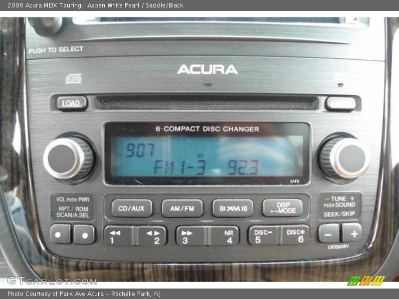 Aspen White Pearl / Saddle/Black 2006 Acura MDX Touring
