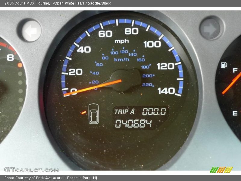 Aspen White Pearl / Saddle/Black 2006 Acura MDX Touring