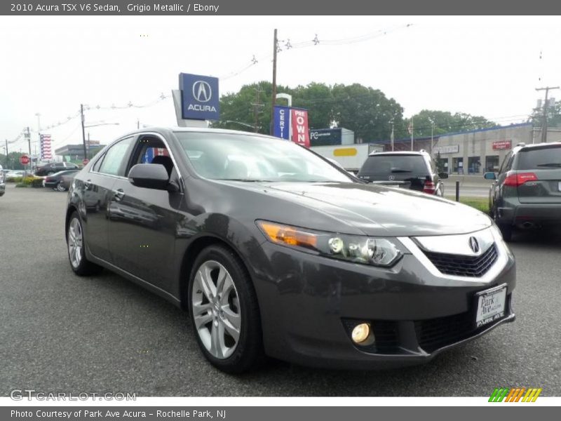 Grigio Metallic / Ebony 2010 Acura TSX V6 Sedan