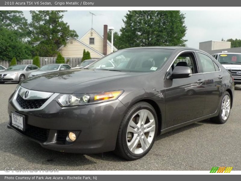 Grigio Metallic / Ebony 2010 Acura TSX V6 Sedan