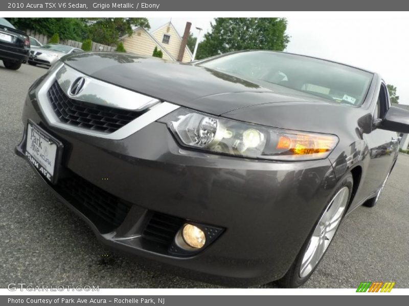 Grigio Metallic / Ebony 2010 Acura TSX V6 Sedan