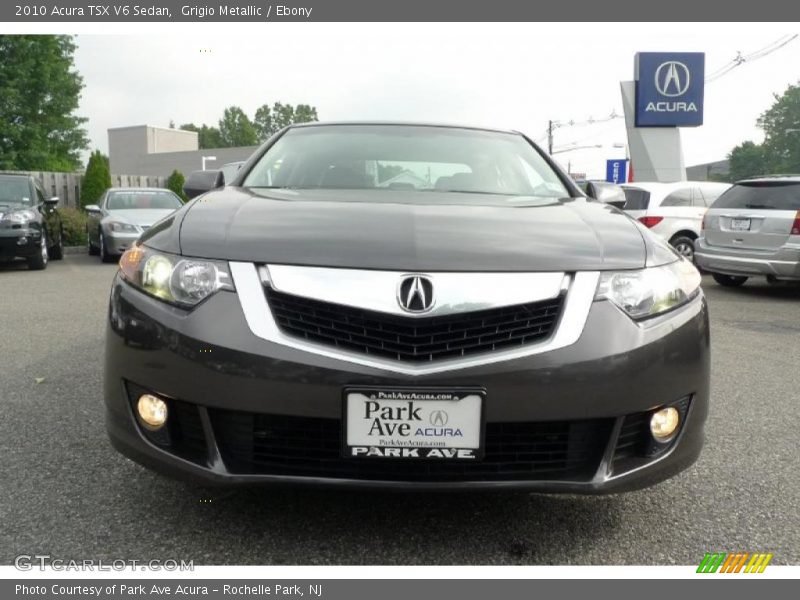 Grigio Metallic / Ebony 2010 Acura TSX V6 Sedan