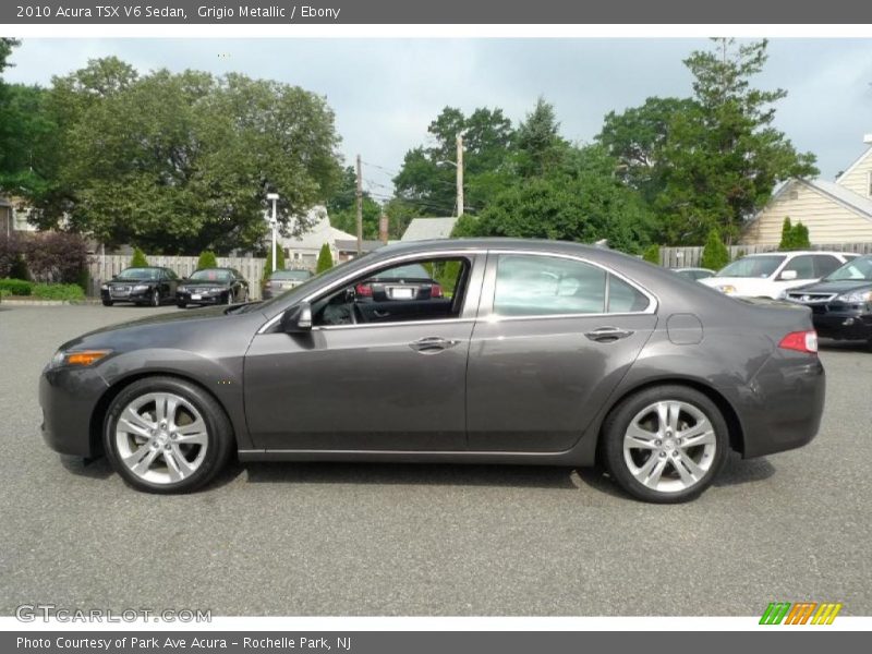Grigio Metallic / Ebony 2010 Acura TSX V6 Sedan