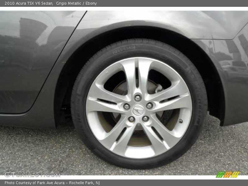 Grigio Metallic / Ebony 2010 Acura TSX V6 Sedan