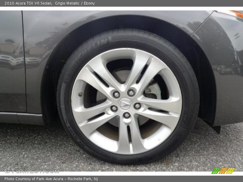 Grigio Metallic / Ebony 2010 Acura TSX V6 Sedan