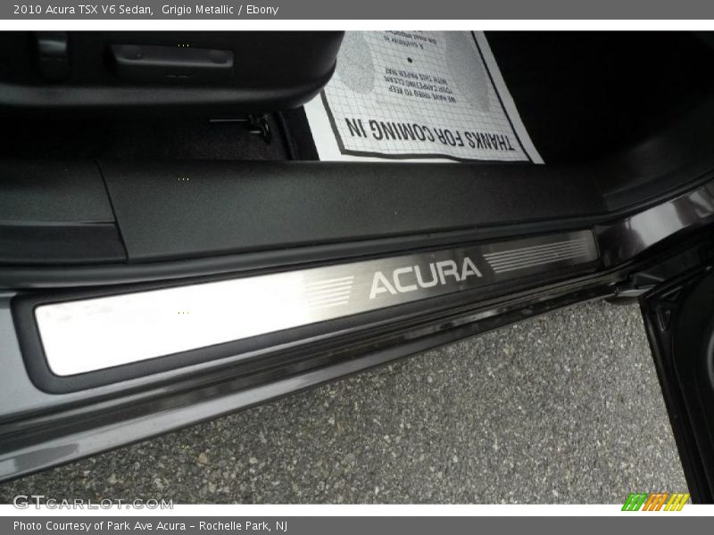 Grigio Metallic / Ebony 2010 Acura TSX V6 Sedan