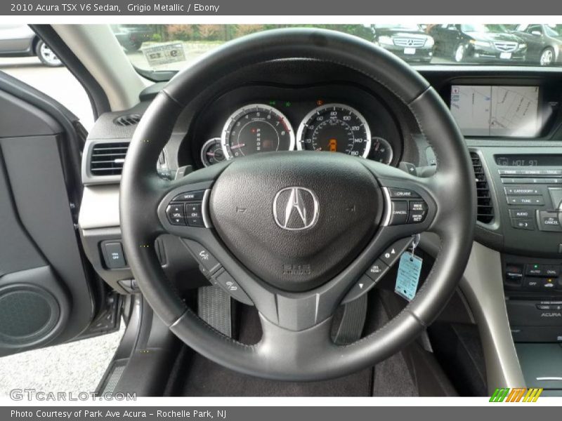 Grigio Metallic / Ebony 2010 Acura TSX V6 Sedan
