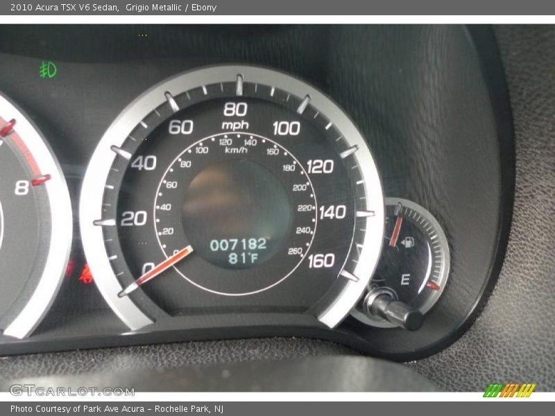 Grigio Metallic / Ebony 2010 Acura TSX V6 Sedan