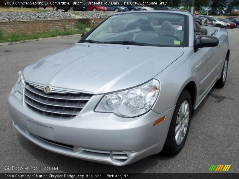 Bright Silver Metallic / Dark Slate Gray/Light Slate Gray 2008 Chrysler Sebring LX Convertible