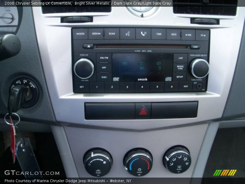 Bright Silver Metallic / Dark Slate Gray/Light Slate Gray 2008 Chrysler Sebring LX Convertible