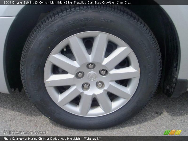 Bright Silver Metallic / Dark Slate Gray/Light Slate Gray 2008 Chrysler Sebring LX Convertible
