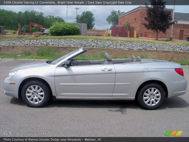 Bright Silver Metallic / Dark Slate Gray/Light Slate Gray 2008 Chrysler Sebring LX Convertible