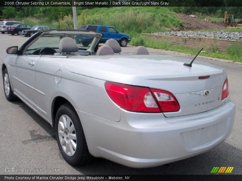 Bright Silver Metallic / Dark Slate Gray/Light Slate Gray 2008 Chrysler Sebring LX Convertible