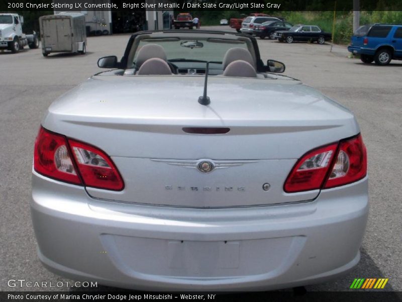 Bright Silver Metallic / Dark Slate Gray/Light Slate Gray 2008 Chrysler Sebring LX Convertible