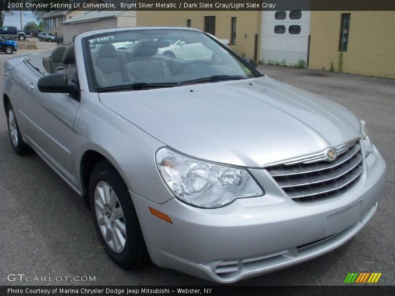 Bright Silver Metallic / Dark Slate Gray/Light Slate Gray 2008 Chrysler Sebring LX Convertible
