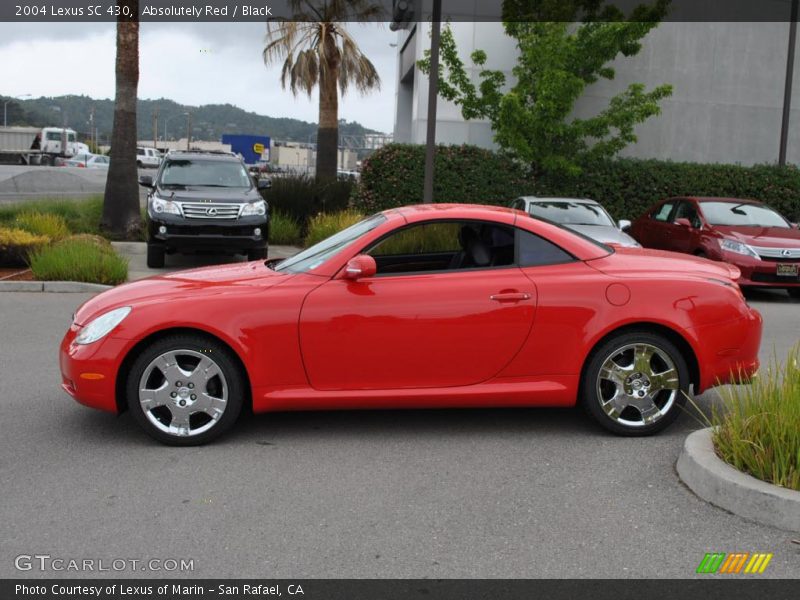 Absolutely Red / Black 2004 Lexus SC 430
