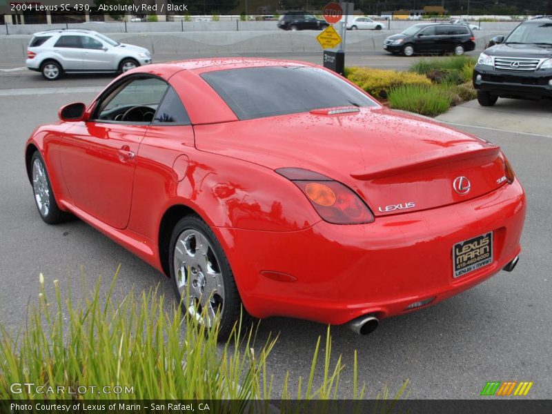 Absolutely Red / Black 2004 Lexus SC 430