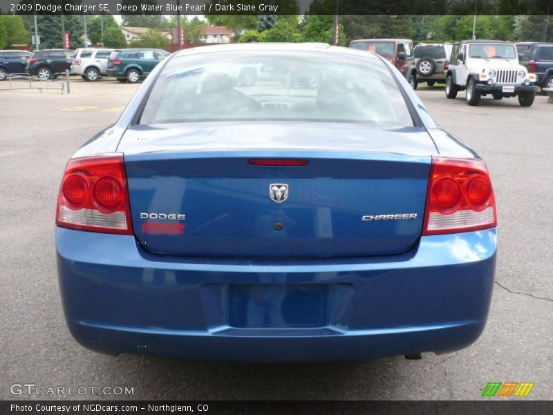 Deep Water Blue Pearl / Dark Slate Gray 2009 Dodge Charger SE