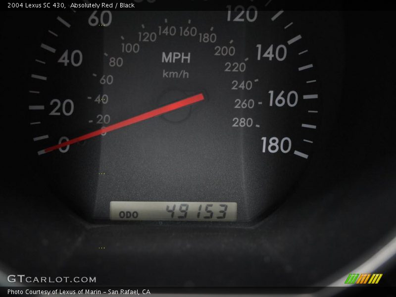 Absolutely Red / Black 2004 Lexus SC 430