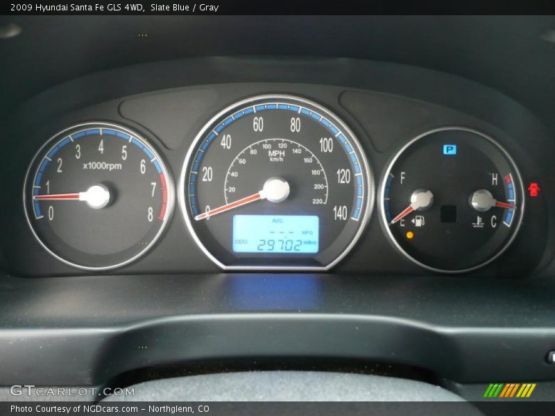 Slate Blue / Gray 2009 Hyundai Santa Fe GLS 4WD