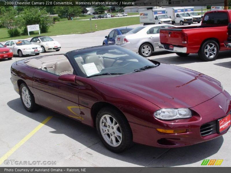 Monterey Maroon Metallic / Neutral 2000 Chevrolet Camaro Z28 Convertible