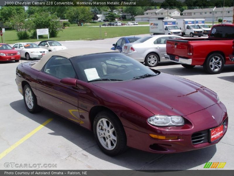 Monterey Maroon Metallic / Neutral 2000 Chevrolet Camaro Z28 Convertible