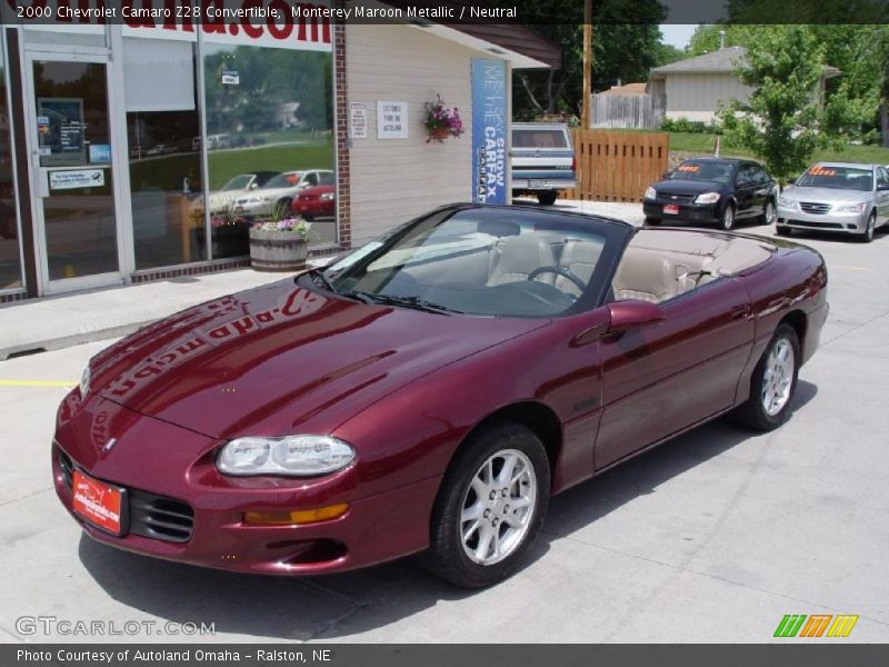 Monterey Maroon Metallic / Neutral 2000 Chevrolet Camaro Z28 Convertible