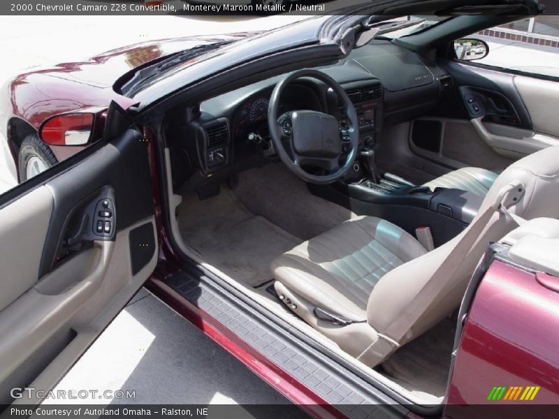Monterey Maroon Metallic / Neutral 2000 Chevrolet Camaro Z28 Convertible