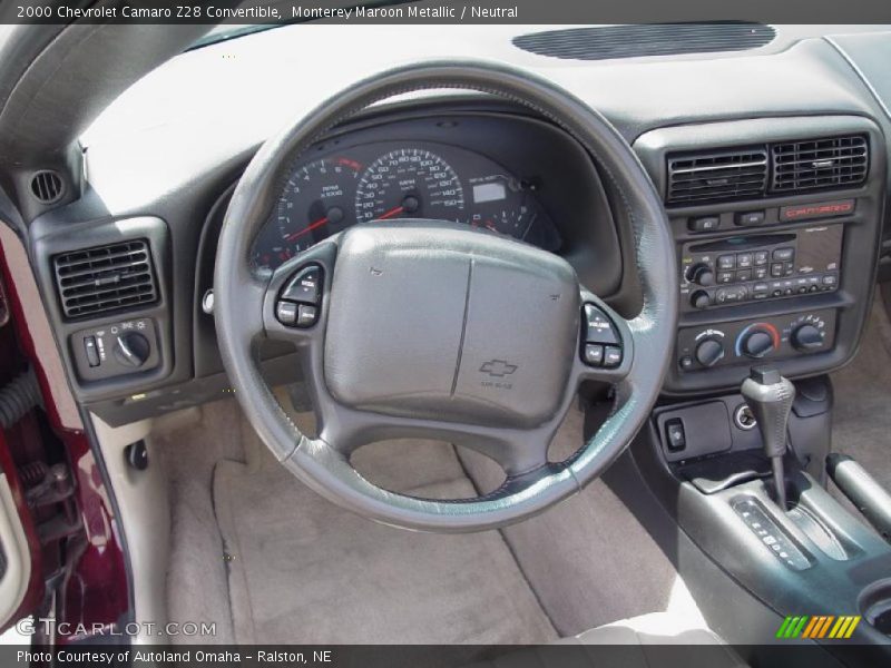 Monterey Maroon Metallic / Neutral 2000 Chevrolet Camaro Z28 Convertible