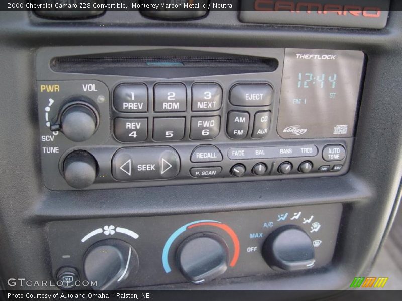 Monterey Maroon Metallic / Neutral 2000 Chevrolet Camaro Z28 Convertible