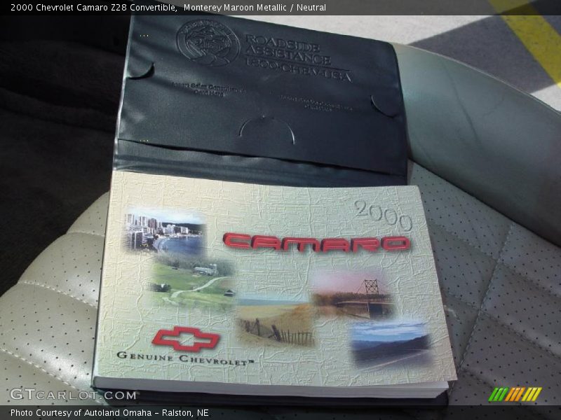 Monterey Maroon Metallic / Neutral 2000 Chevrolet Camaro Z28 Convertible