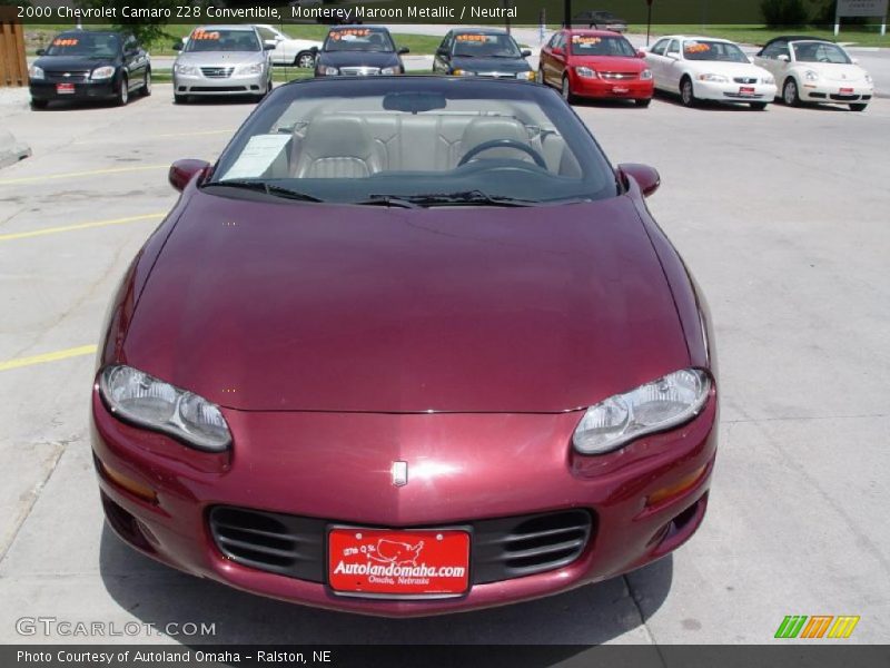 Monterey Maroon Metallic / Neutral 2000 Chevrolet Camaro Z28 Convertible