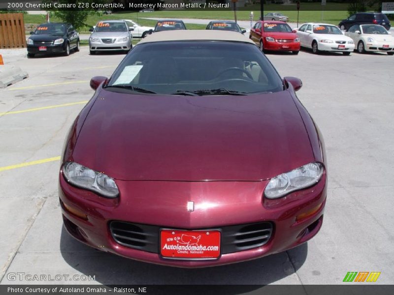 Monterey Maroon Metallic / Neutral 2000 Chevrolet Camaro Z28 Convertible
