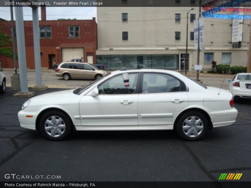 Powder White Pearl / Beige 2005 Hyundai Sonata GL