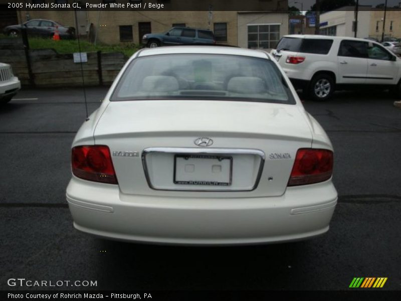 Powder White Pearl / Beige 2005 Hyundai Sonata GL