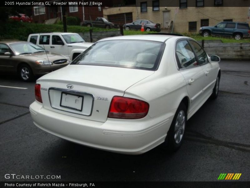 Powder White Pearl / Beige 2005 Hyundai Sonata GL