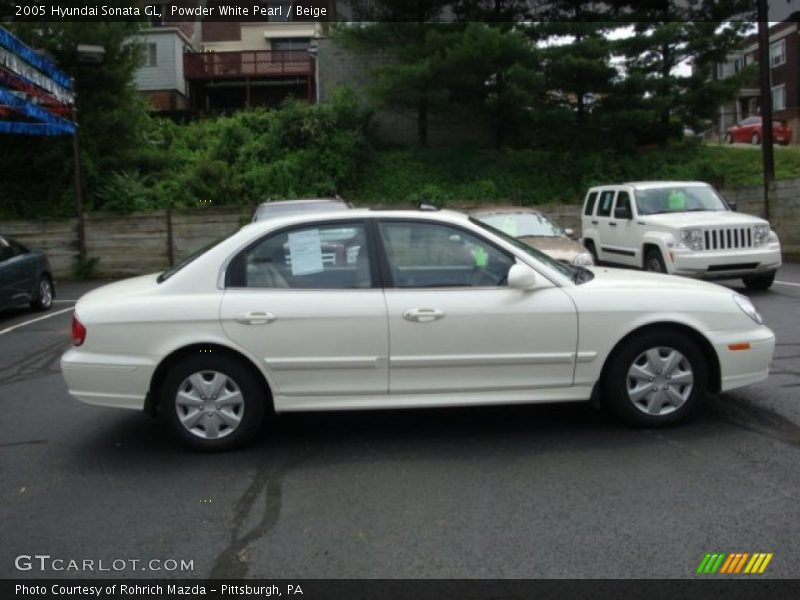 Powder White Pearl / Beige 2005 Hyundai Sonata GL