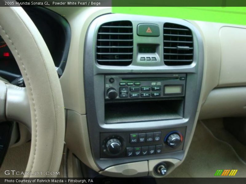 Powder White Pearl / Beige 2005 Hyundai Sonata GL