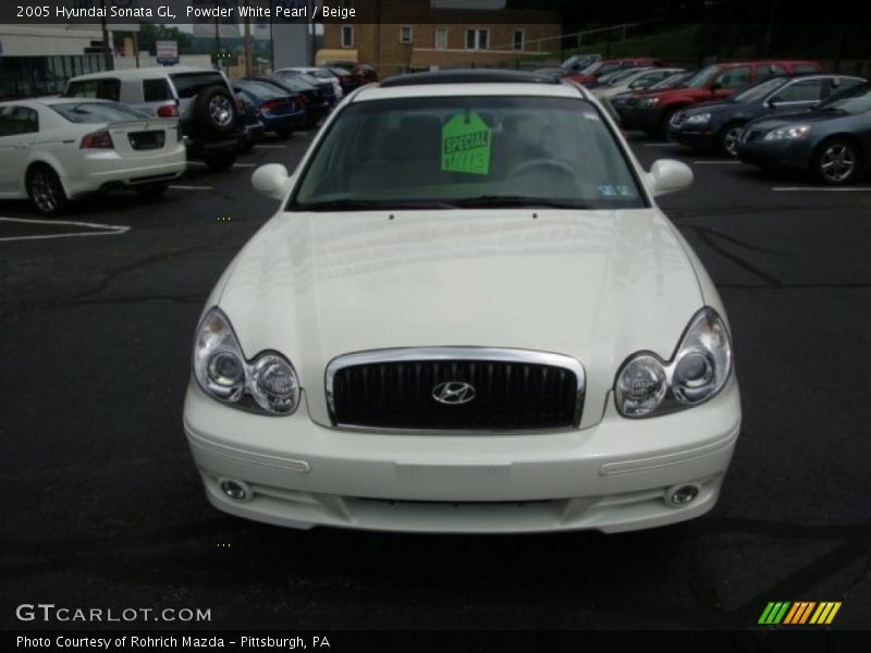 Powder White Pearl / Beige 2005 Hyundai Sonata GL