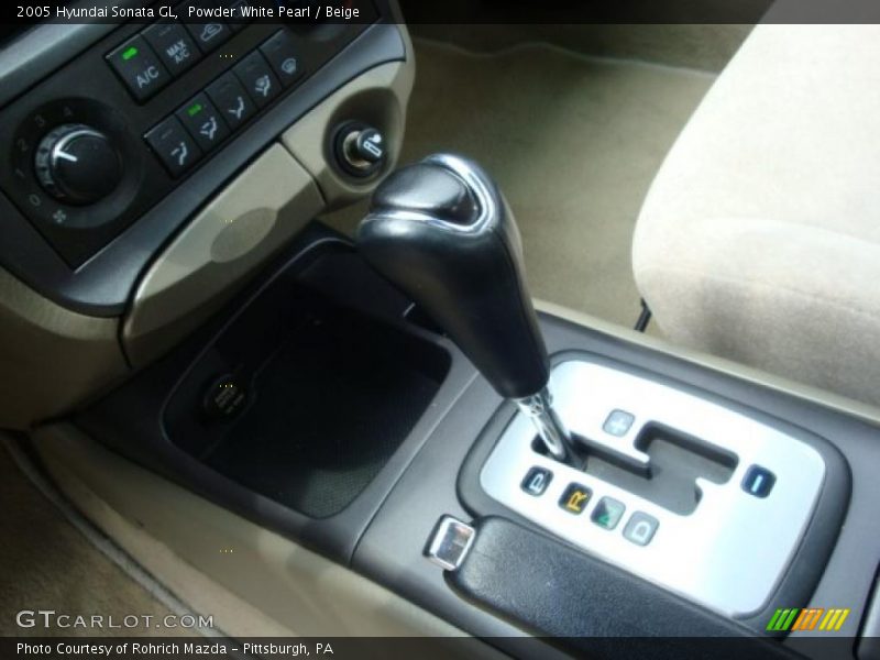 Powder White Pearl / Beige 2005 Hyundai Sonata GL