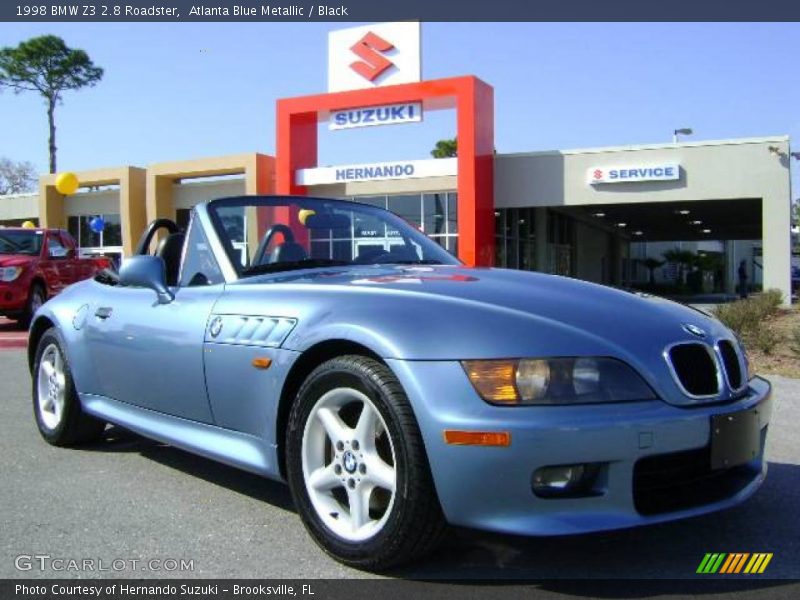 Atlanta Blue Metallic / Black 1998 BMW Z3 2.8 Roadster