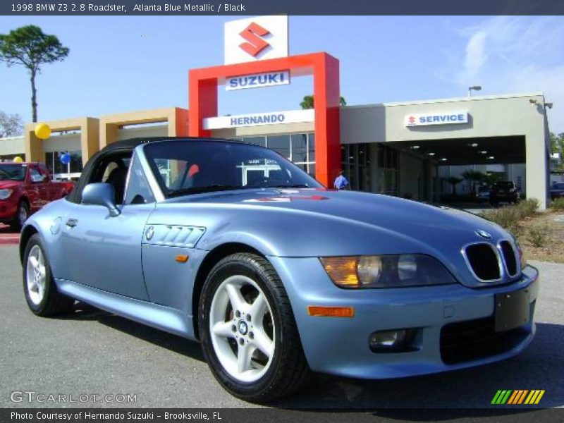 Atlanta Blue Metallic / Black 1998 BMW Z3 2.8 Roadster