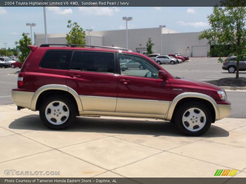 Sundown Red Pearl / Ivory 2004 Toyota Highlander Limited V6 4WD